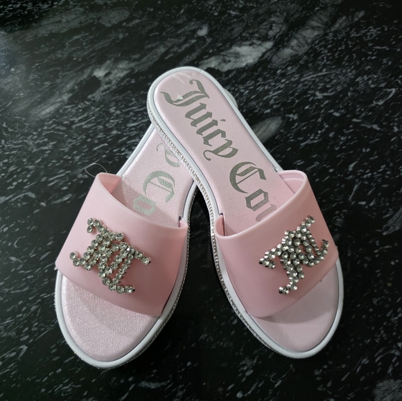 BRAND NEW JUICY COUTURE  RHINESTONE  SLIDER - Picture 1 of 14